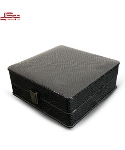 پک چرمی دو شیشه استوانته ای با هاون جام - Image 3