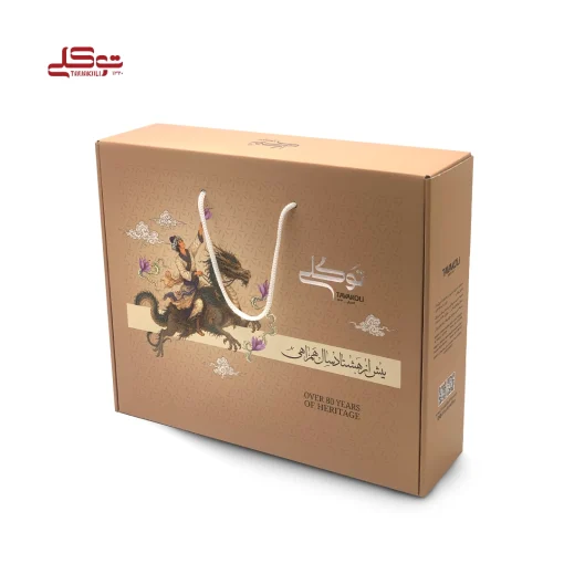 باکس کادویی دسته دار کرمی